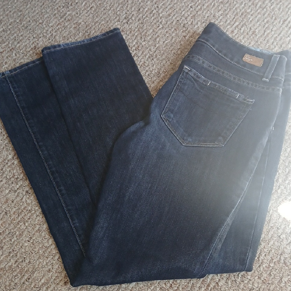 PAIGE Dark Blue Flare Jeans
